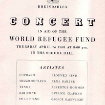 1960 Queens School Concert