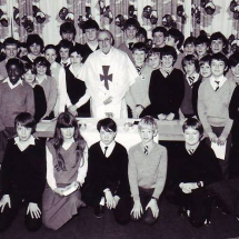 1984 Father Bill Boyd and students