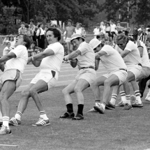 1985 Queens School Sports Day Teachers Tug o War team